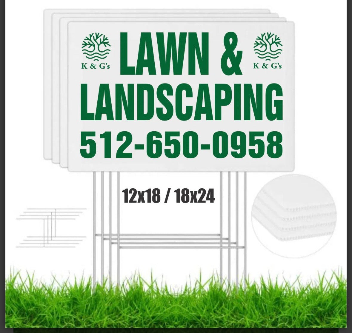 Yard signs.                      Letrero de Yarda